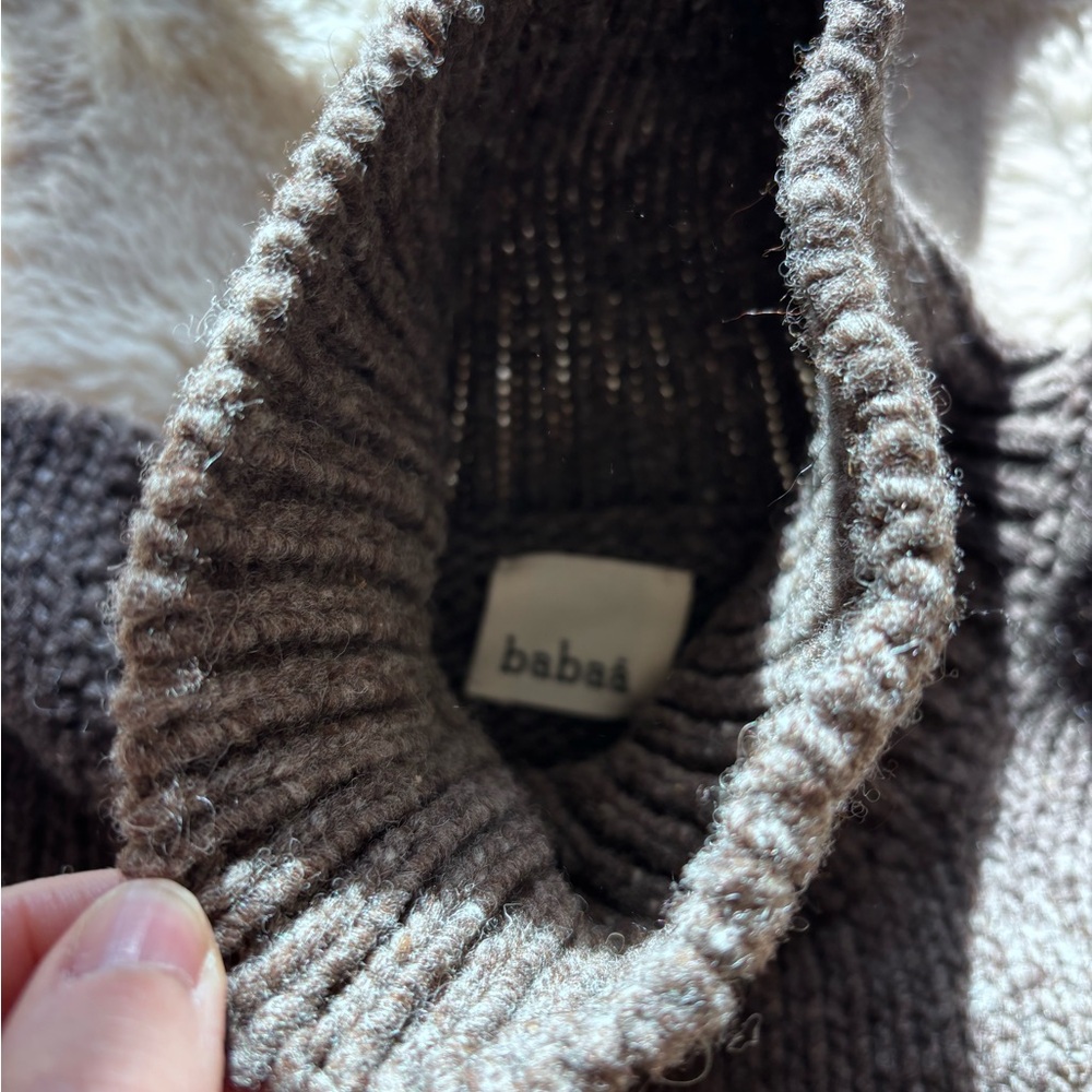Babaa Brown Turtleneck Sweater - NO. 17 Jumper in Oak - Picture 2 of 3